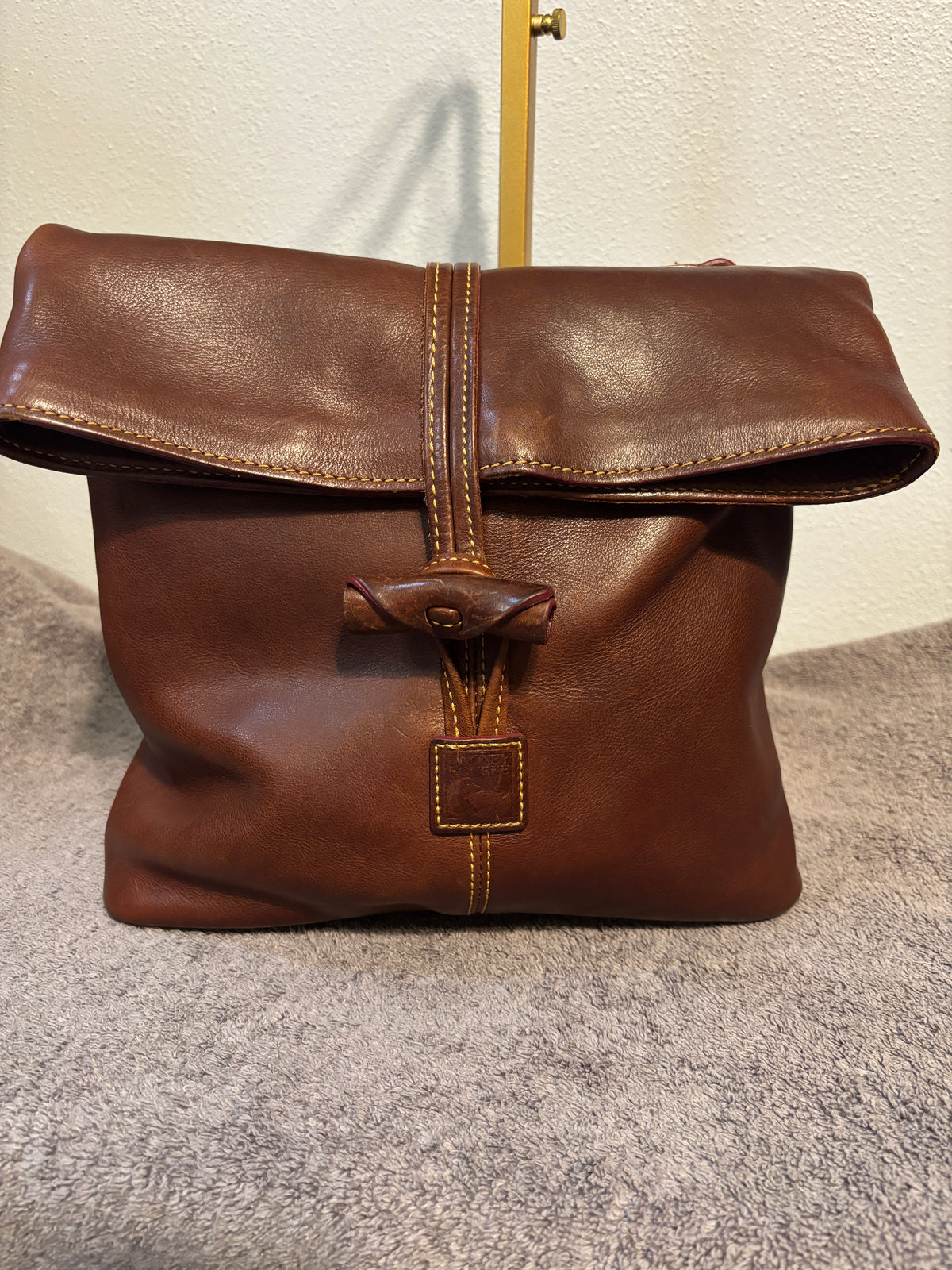 Dooney Bourke Florentine Medium Toggle Crossbody Brown Tmoro Leather