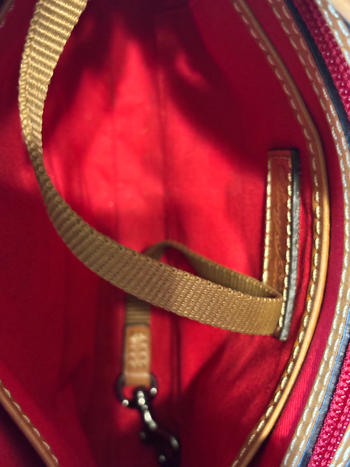 Dooney & Bourke Pale Pink Blush Leather Double Zip Crossbody Bag