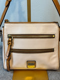 Dooney & Bourke Pale Pink Blush Leather Double Zip Crossbody Bag