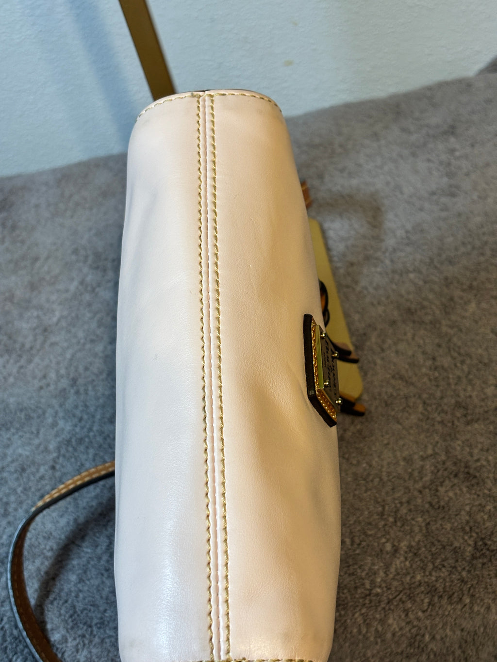 Dooney & Bourke Pale Pink Blush Leather Double Zip Crossbody Bag
