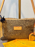 NWT Dooney & Bourke Brown Signature Fabric Crossbody Pouchette 5W299 G7