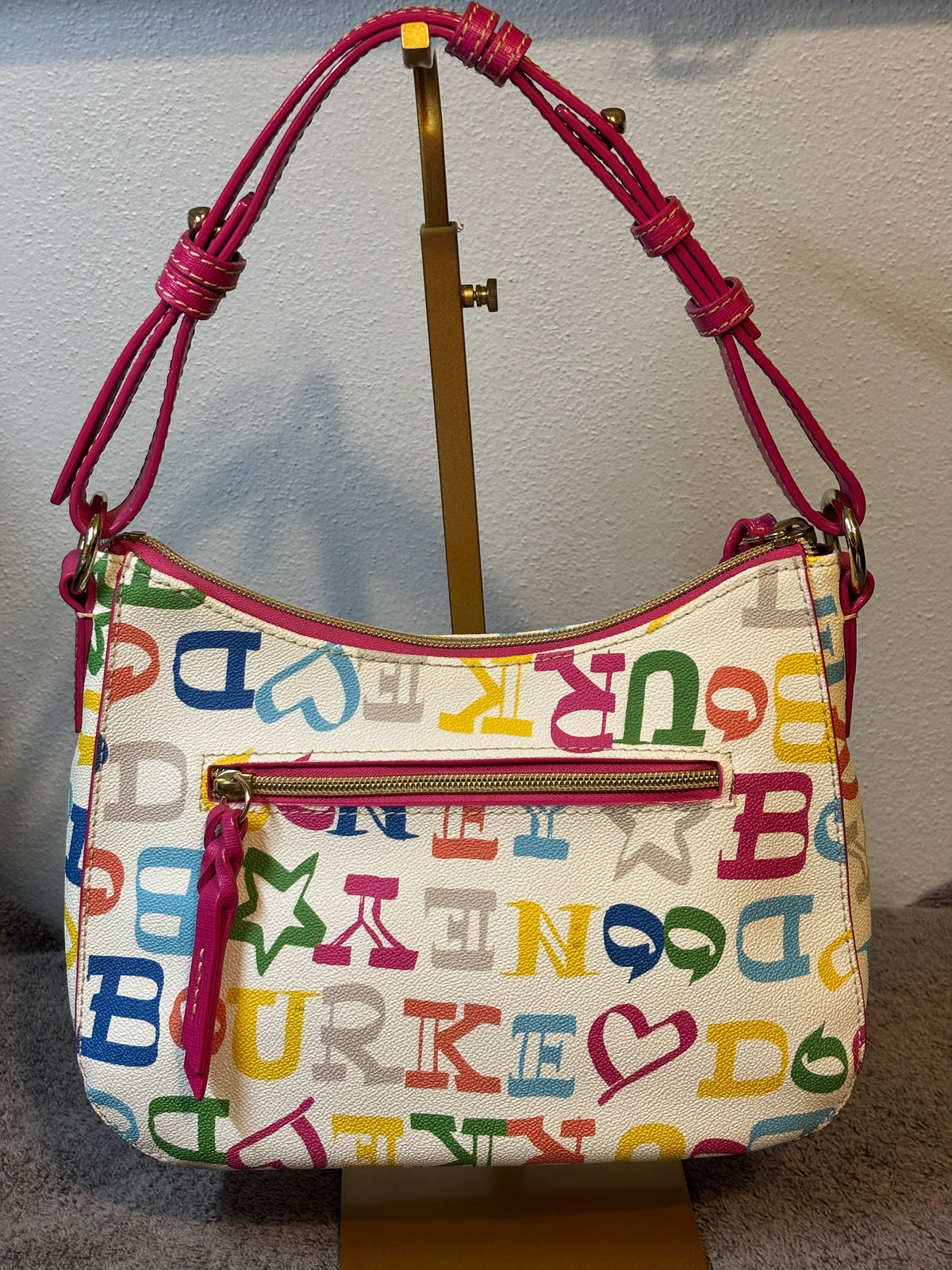 Dooney & Bourke Multicolor Doodle Signature Mini Hobo Shoulder Bag