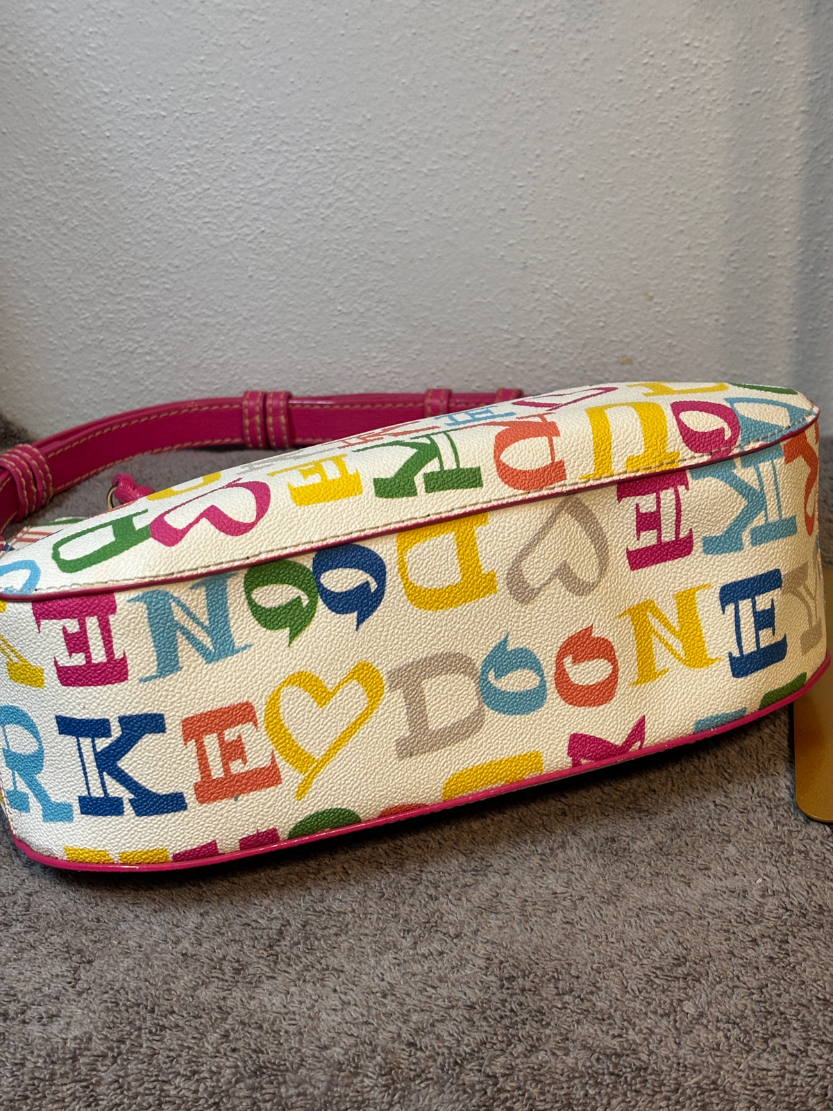 Dooney & Bourke Multicolor Doodle Signature Mini Hobo Shoulder Bag