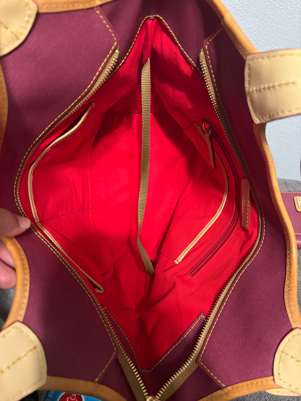 Dooney and Bourke Maddie Saffiano Violet Tote Matching Wallet