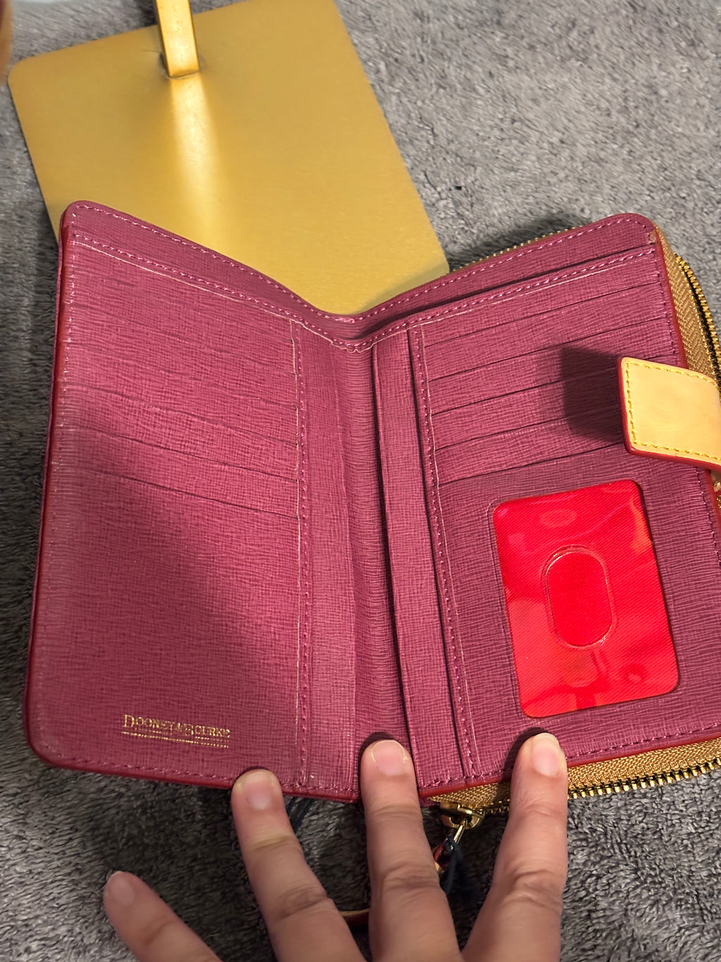 Dooney and Bourke Maddie Saffiano Violet Tote Matching Wallet