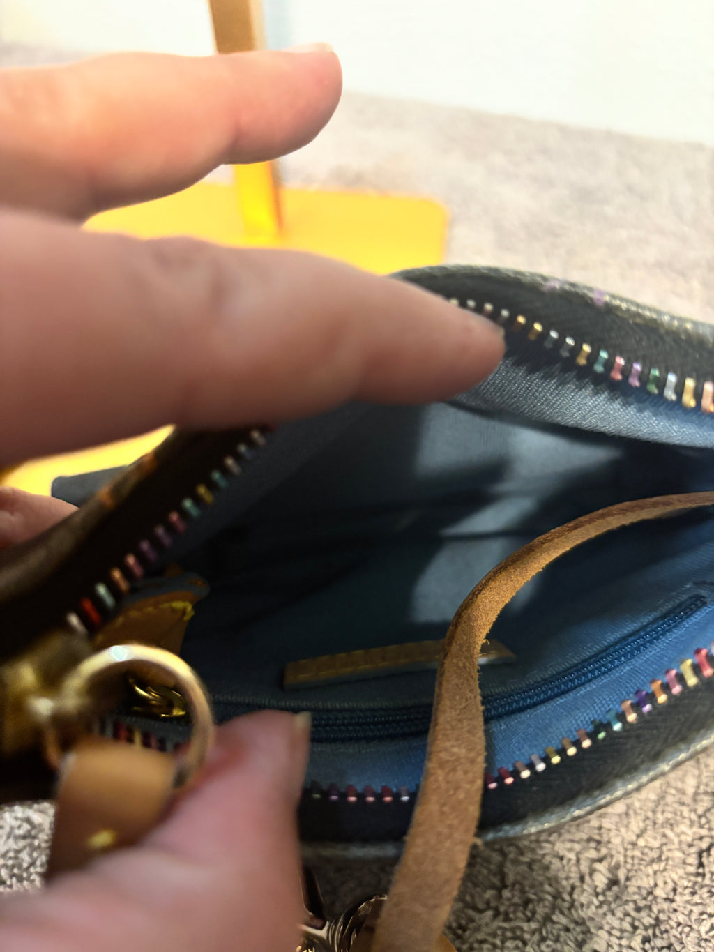Dooney and Bourke Bitsy Micro Purse Black Multicolor DB Logo Shoulder Bag