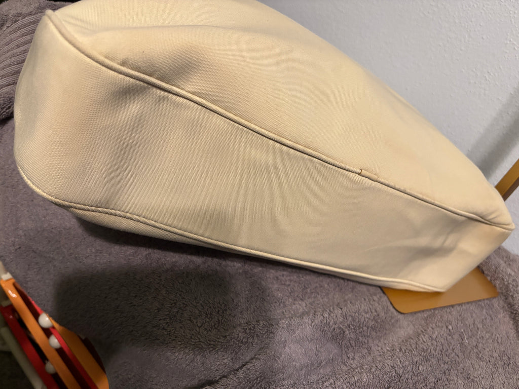 ✨ Salvatore Ferragamo Cream Canvas Hobo Shoulder Bag – Made in Italy ✨