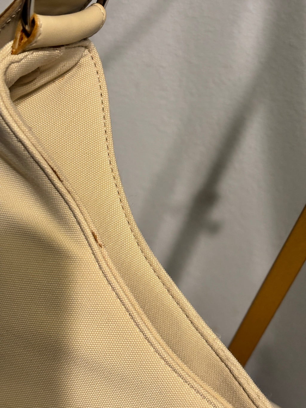 ✨ Salvatore Ferragamo Cream Canvas Hobo Shoulder Bag – Made in Italy ✨
