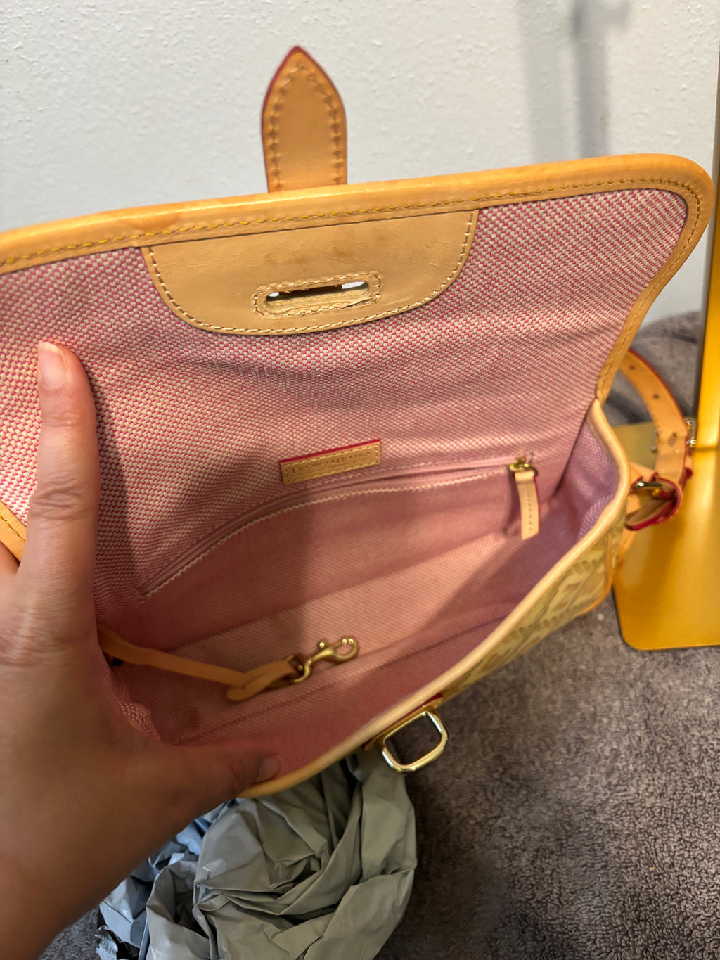 💗✨ DOONEY and BOURKE Signature Monogram Shoulder Bag | Heart Charm 💛👜