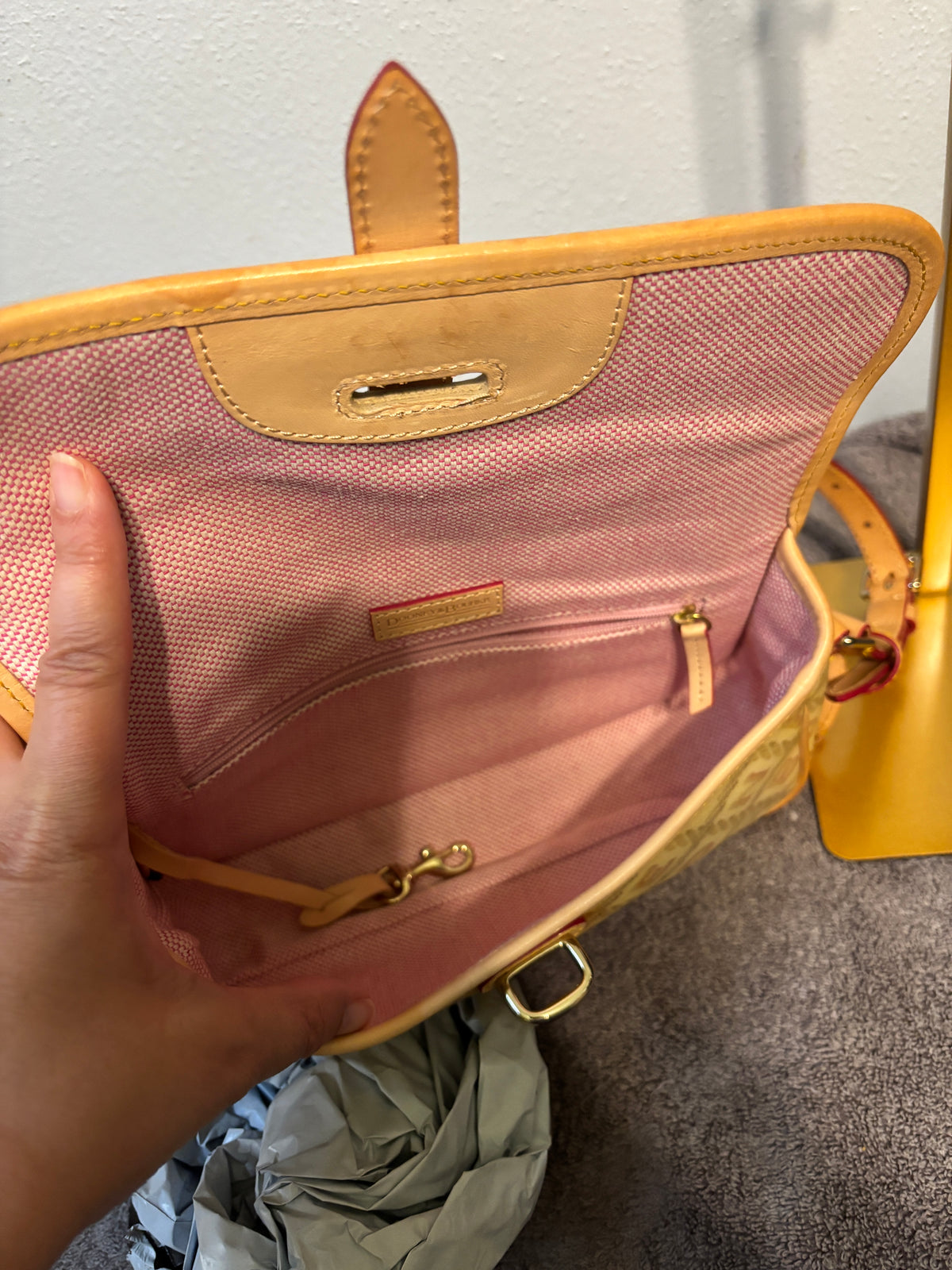 💗✨ DOONEY and BOURKE Signature Monogram Shoulder Bag | Heart Charm 💛👜