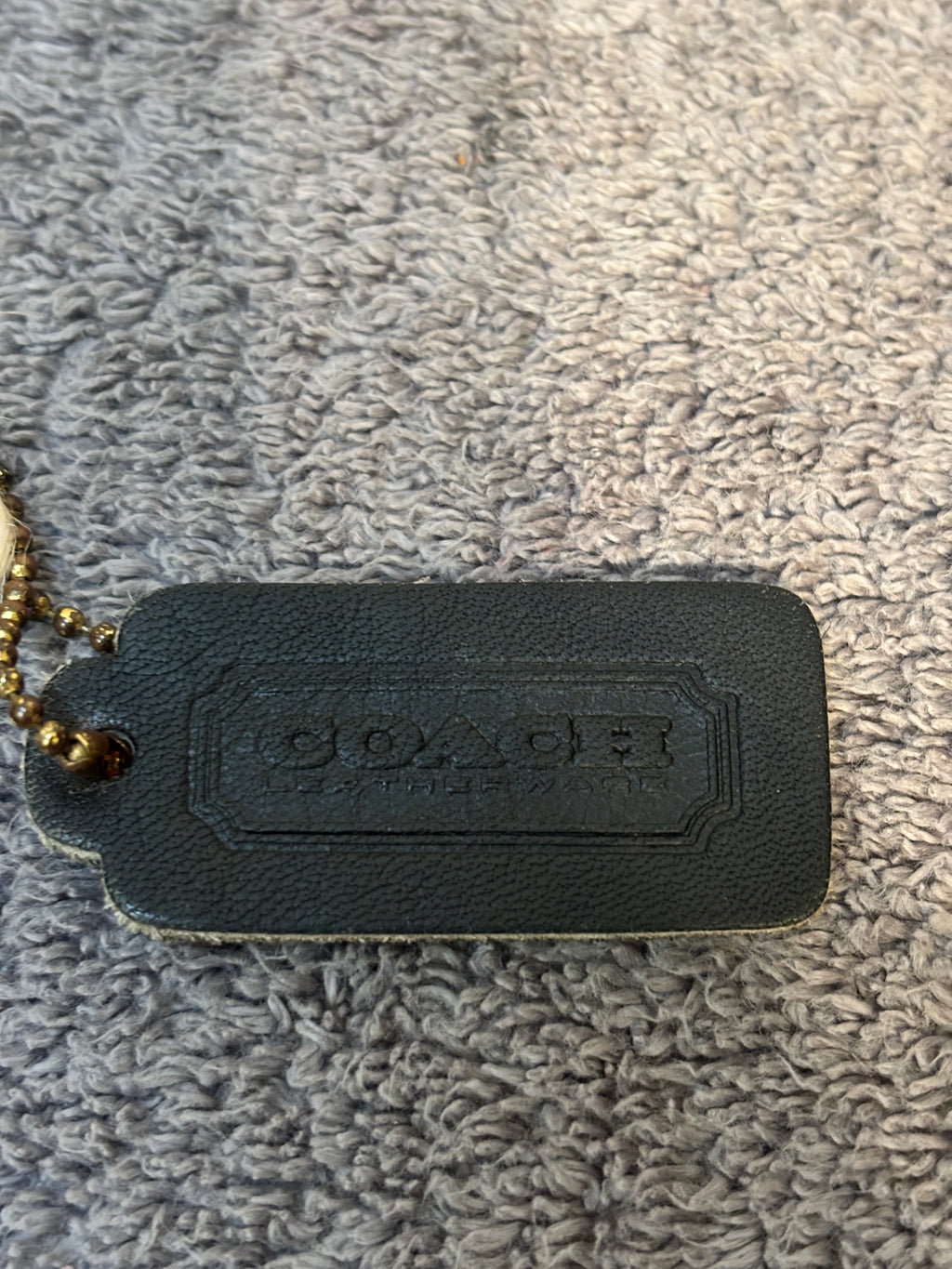 🖤✨ Vintage Coach Leather Hangtag #513 | Black | One-Sided 👜
