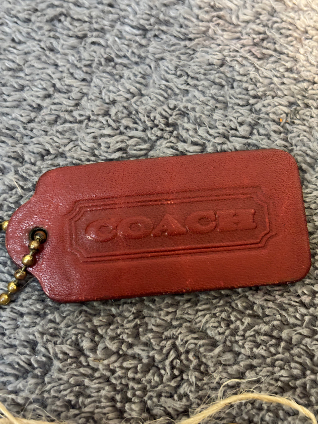 ❤️✨ Vintage Coach Leather Hangtag #509 | Red 👜