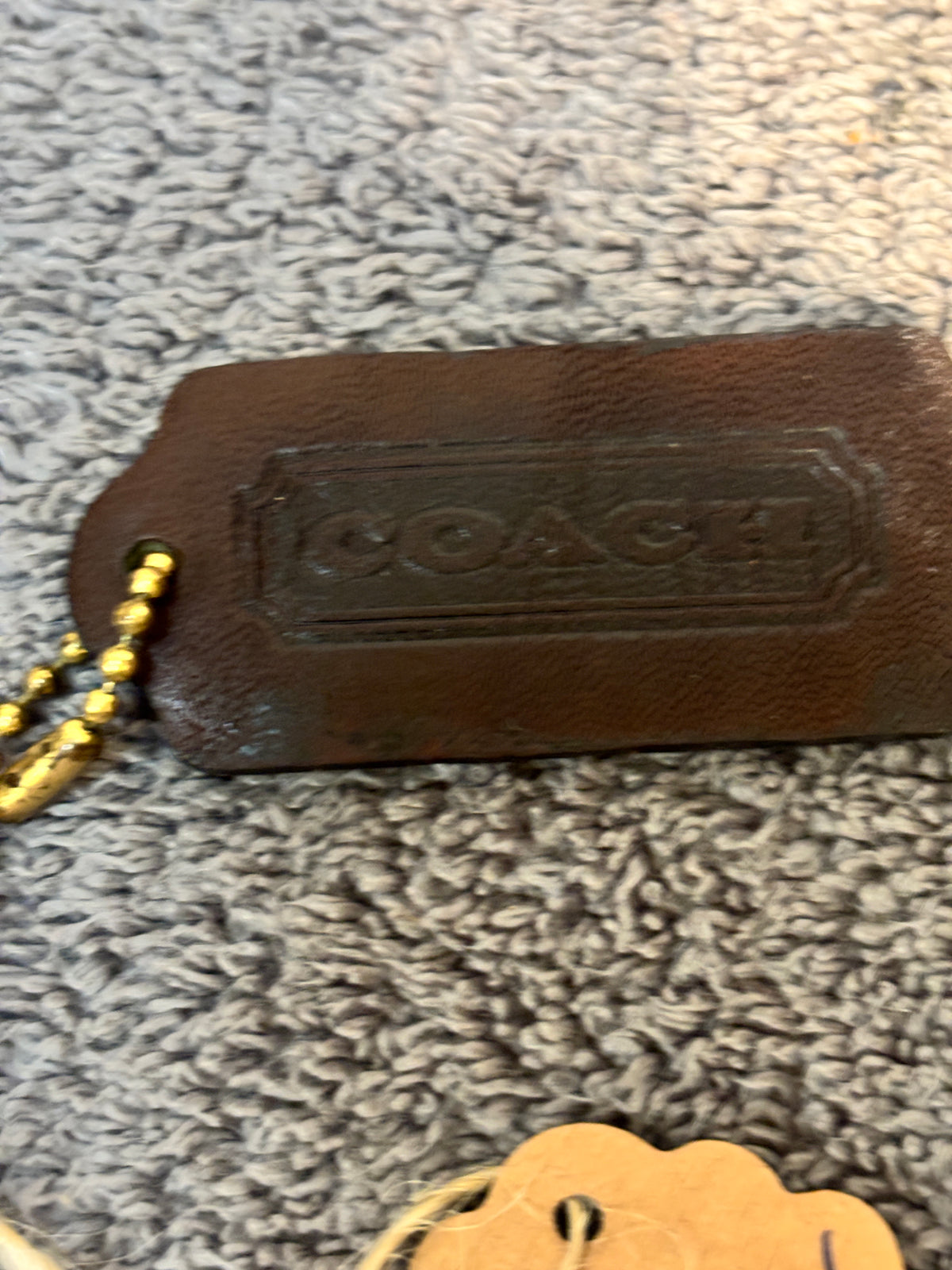 🤎✨ Vintage Coach Leather Hangtag #512 | Mahogany 👜