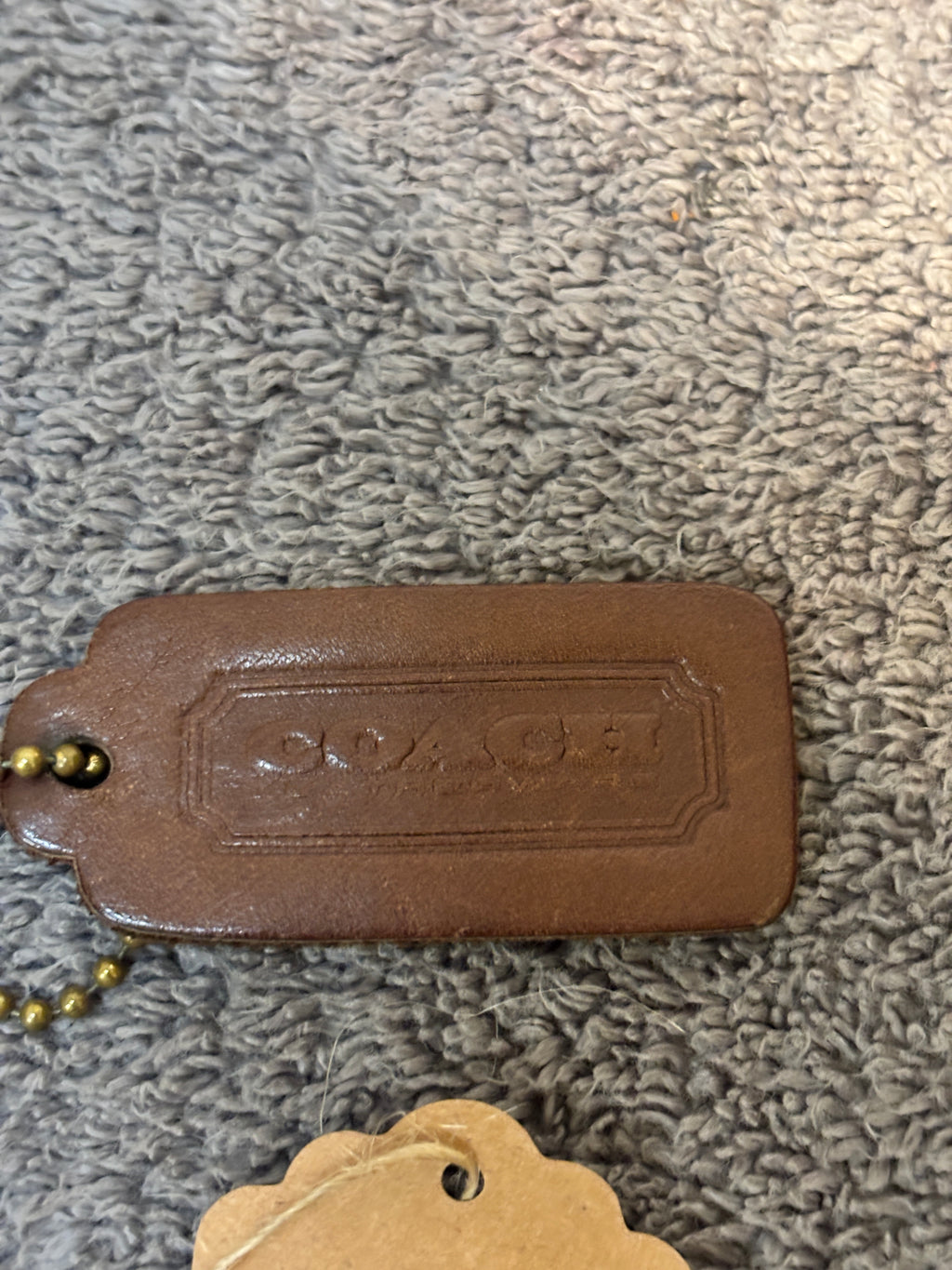 🤎✨ Vintage Coach Leatherware Hangtag #504 | Mocha Brown 👜