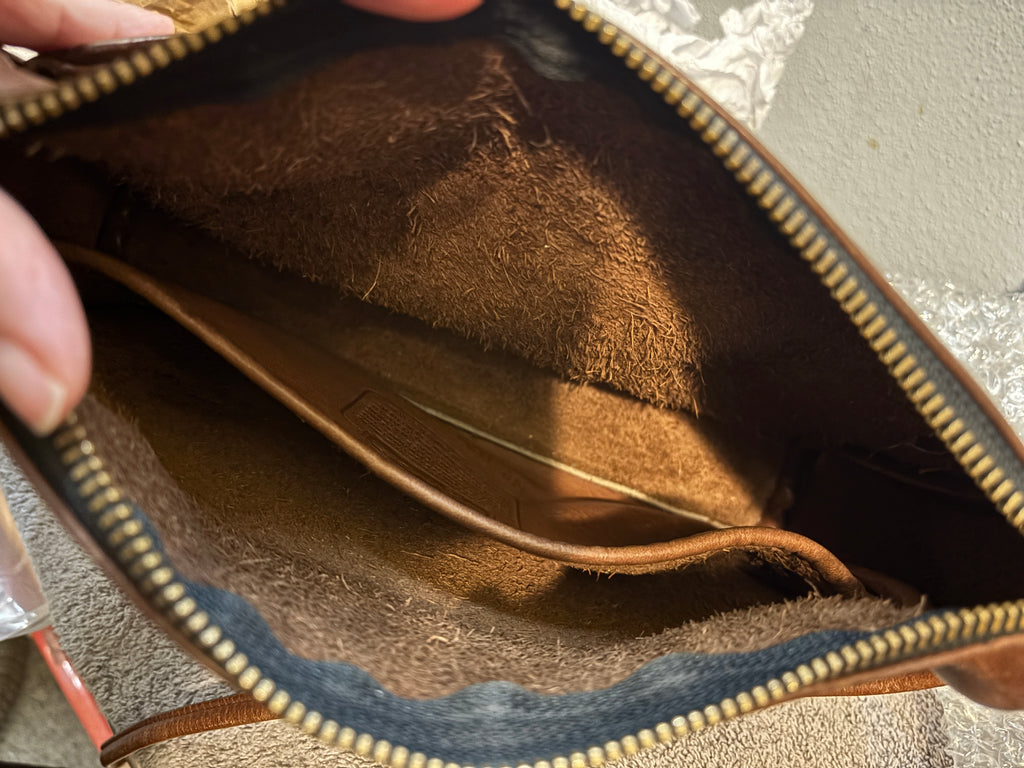 🍯🤎 Vintage Coach Slim Zip Bag #4018 | Honey Leather | Lightweights Collection ✨👜