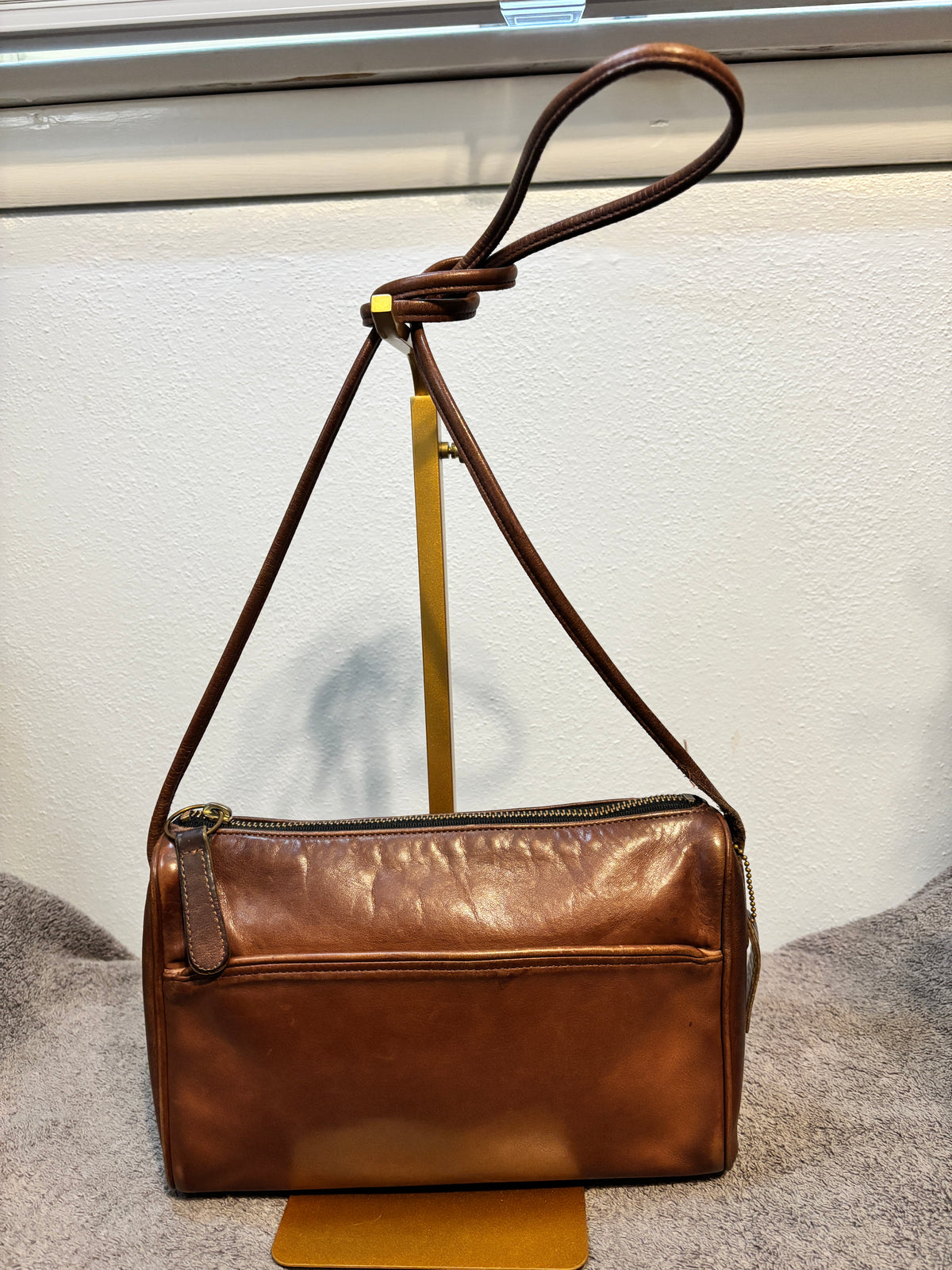 🍯🤎 Vintage Coach Slim Zip Bag #4018 | Honey Leather | Lightweights Collection ✨👜