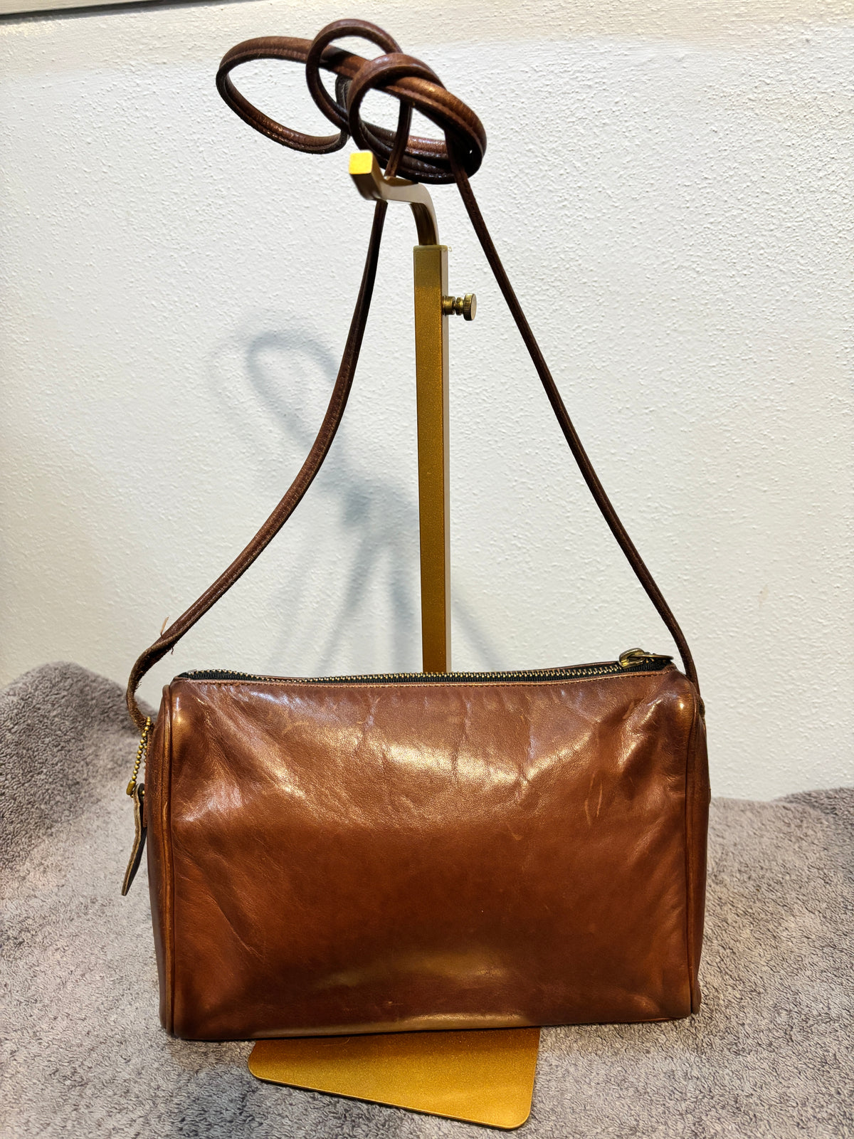 🍯🤎 Vintage Coach Slim Zip Bag #4018 | Honey Leather | Lightweights Collection ✨👜