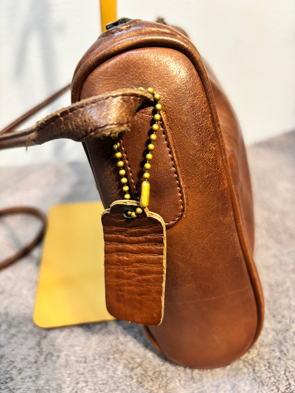 🍯🤎 Vintage Coach Slim Zip Bag #4018 | Honey Leather | Lightweights Collection ✨👜