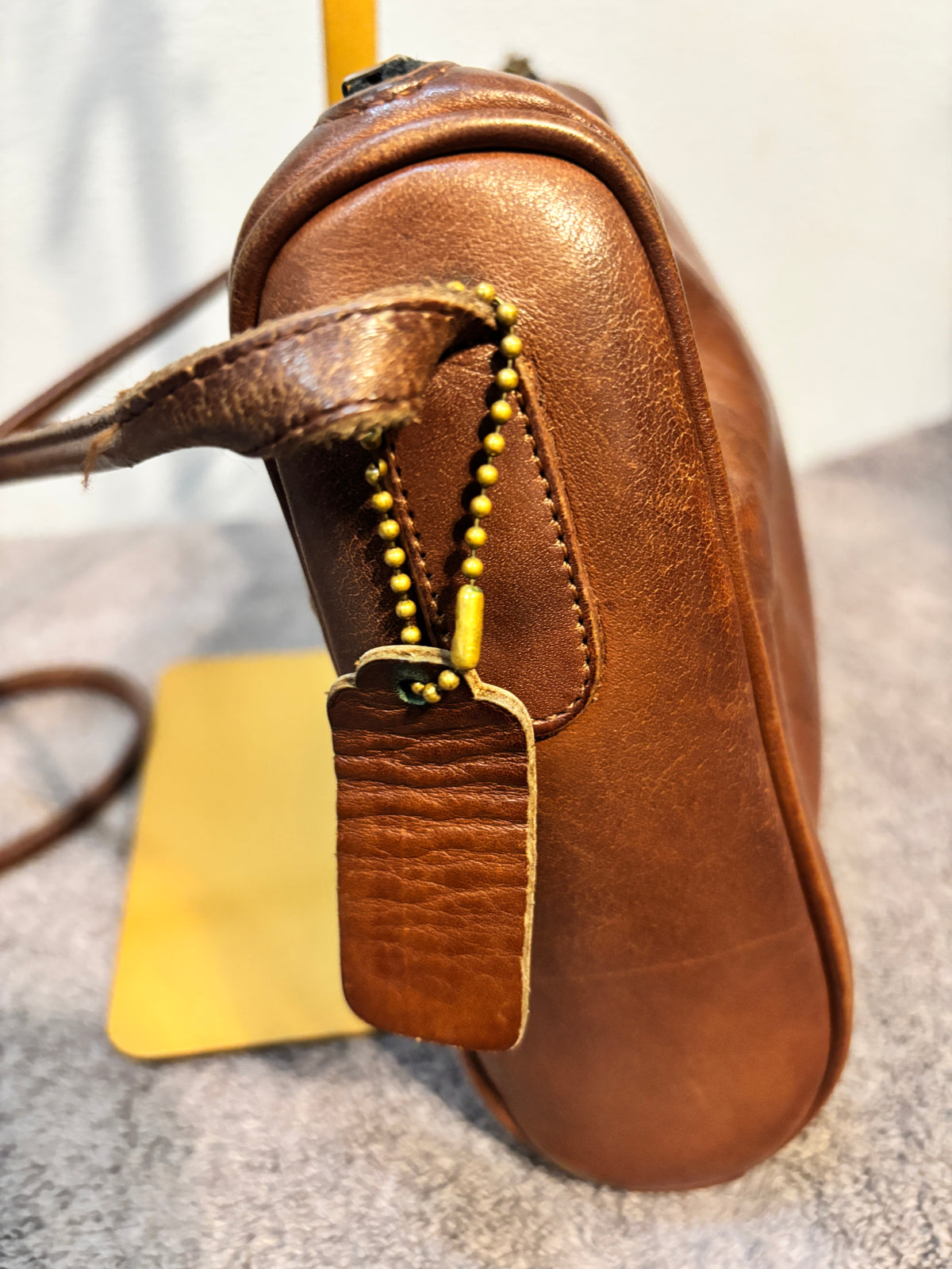 🍯🤎 Vintage Coach Slim Zip Bag #4018 | Honey Leather | Lightweights Collection ✨👜