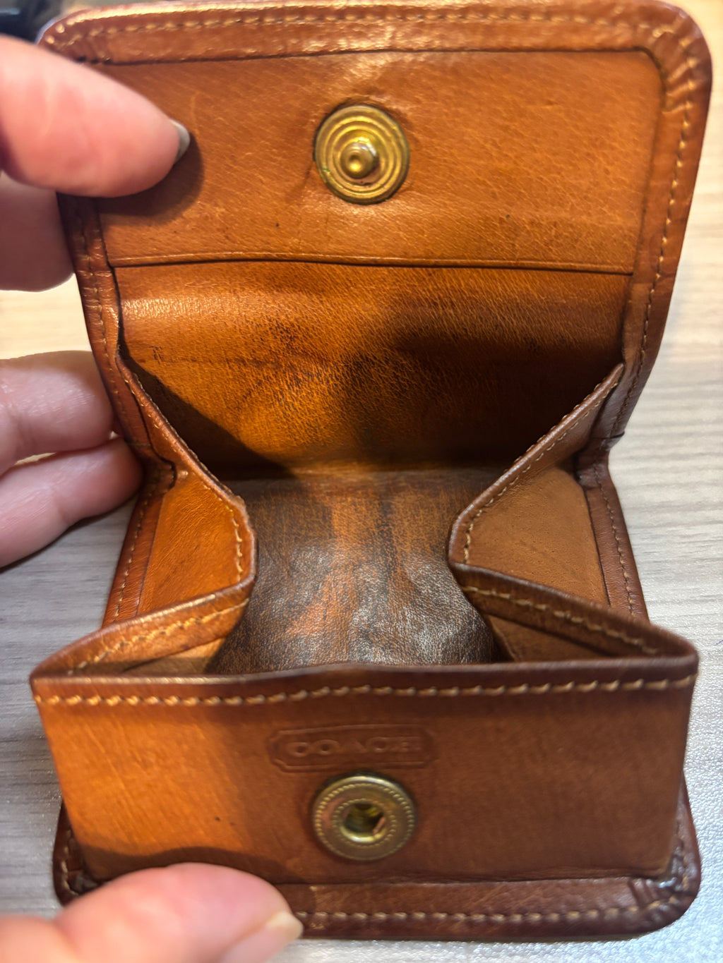 🤎✨ Vintage Coach Brown Leather Snap Coin Purse 🪙