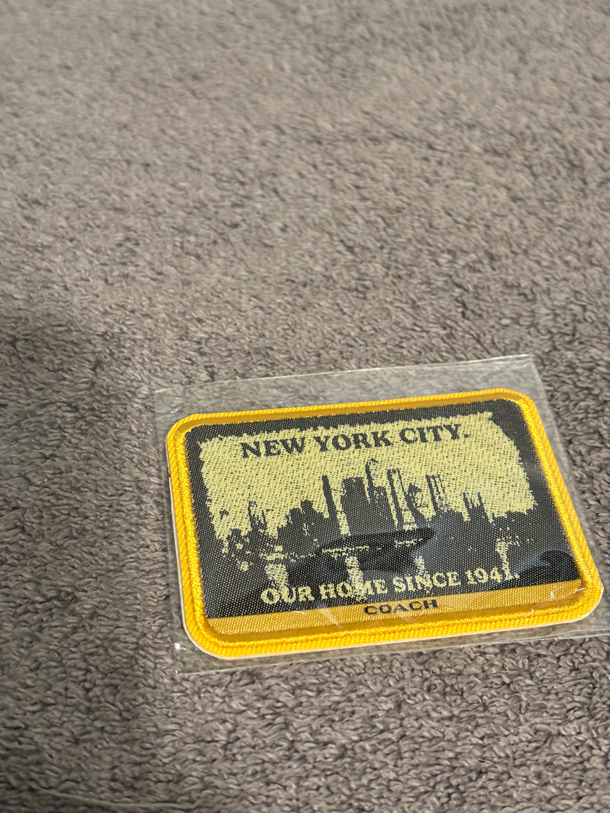 🗽 💛 Coach New York City Skyline Embroidered Patch | Our Home Since 1941 ✨