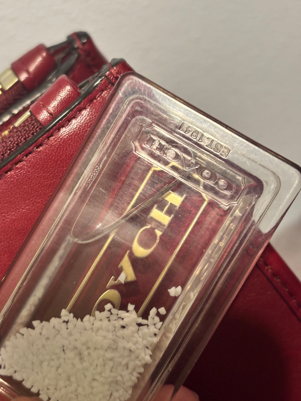 ❄️ ✨ Coach Snow Globe Shaker Bag Charm | Clear Acrylic Gold-Tone Keychain 🤍
