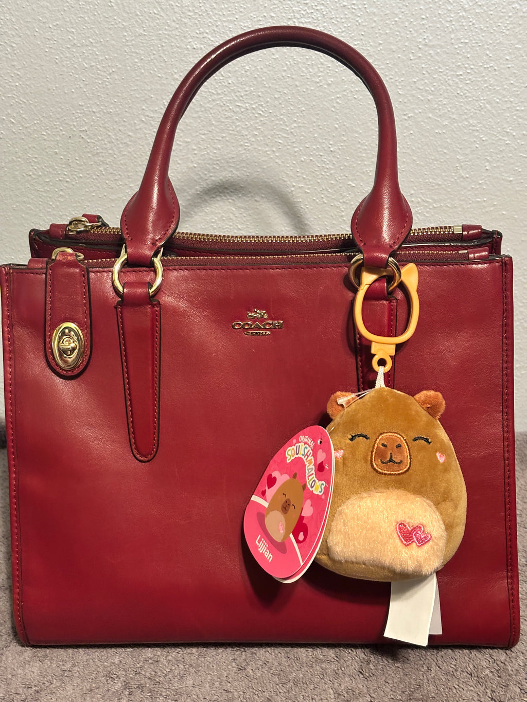 💕 Squishmallows Lillian Capybara Plush Bag Clip | NWT 🧸