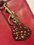 ❤️ ✨ Coach Studded Leather Heart Bag Charm | Stars Moons & Rivets 🔑