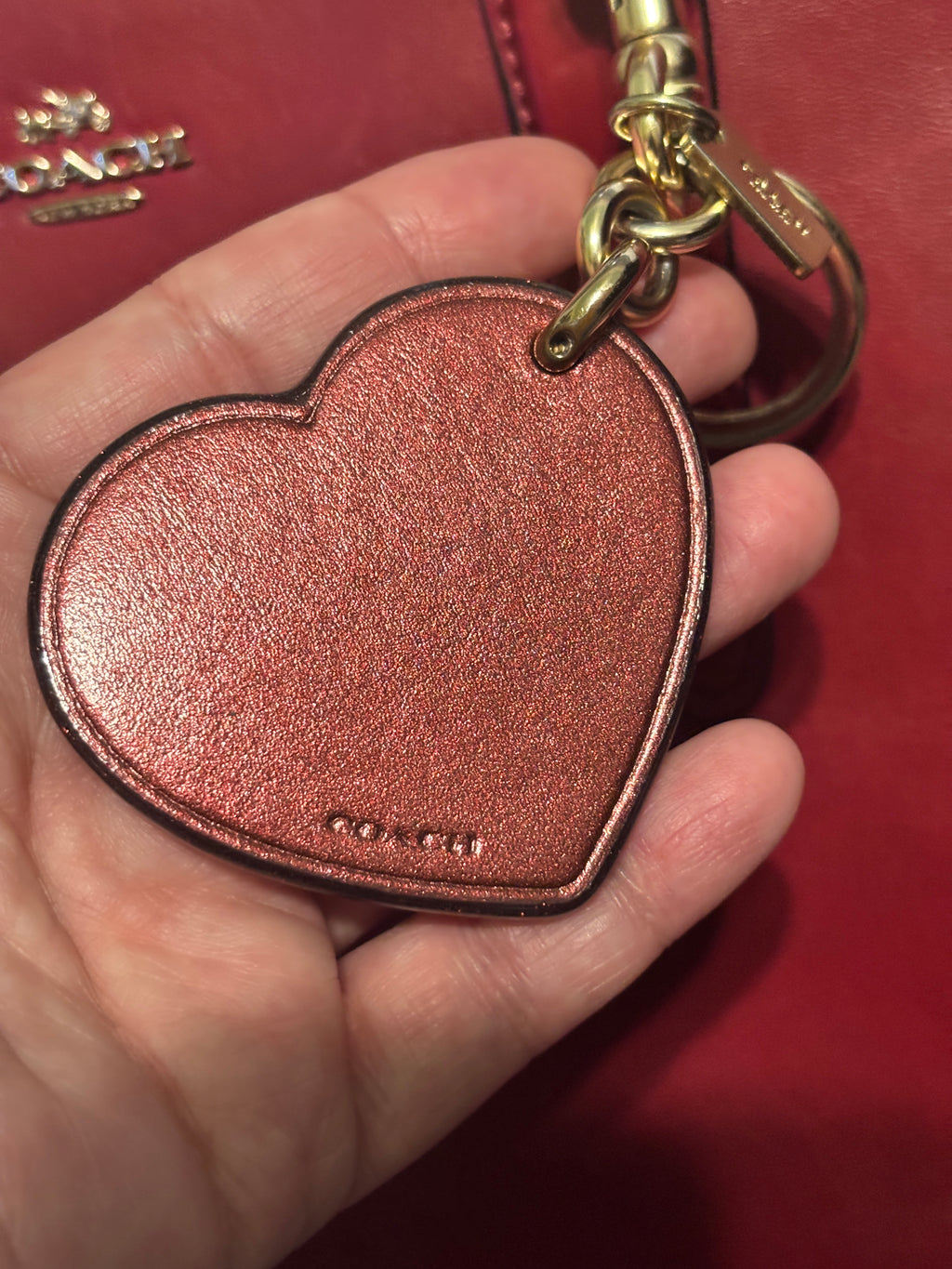 ❤️ ✨ Coach Studded Leather Heart Bag Charm | Stars Moons & Rivets 🔑
