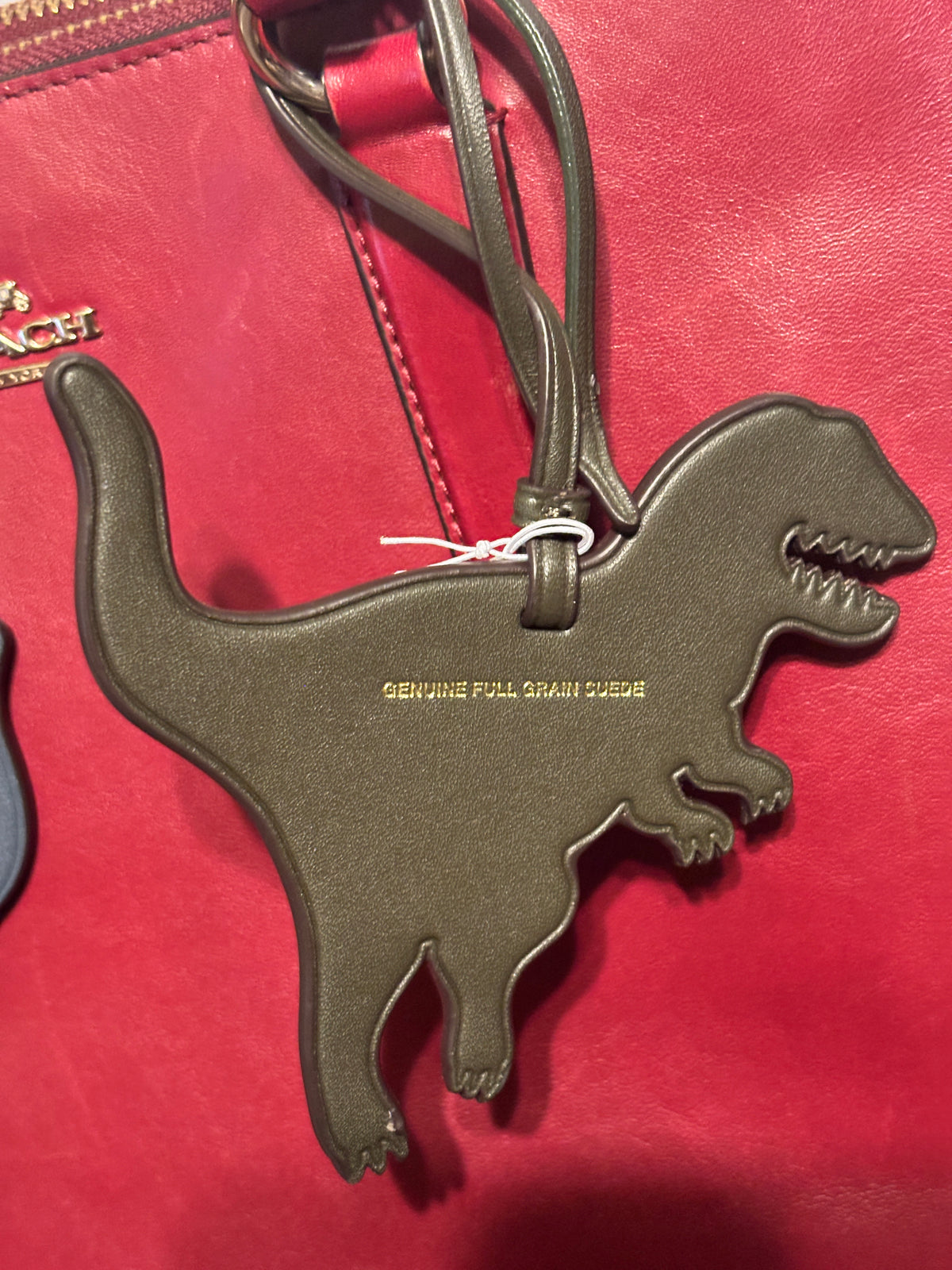 🦖 Coach T-Rex Dinosaur Leather Bag Charm | Black or Navy Blue NWT ✨
