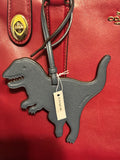 🦖 Coach T-Rex Dinosaur Leather Bag Charm | Black or Navy Blue NWT ✨