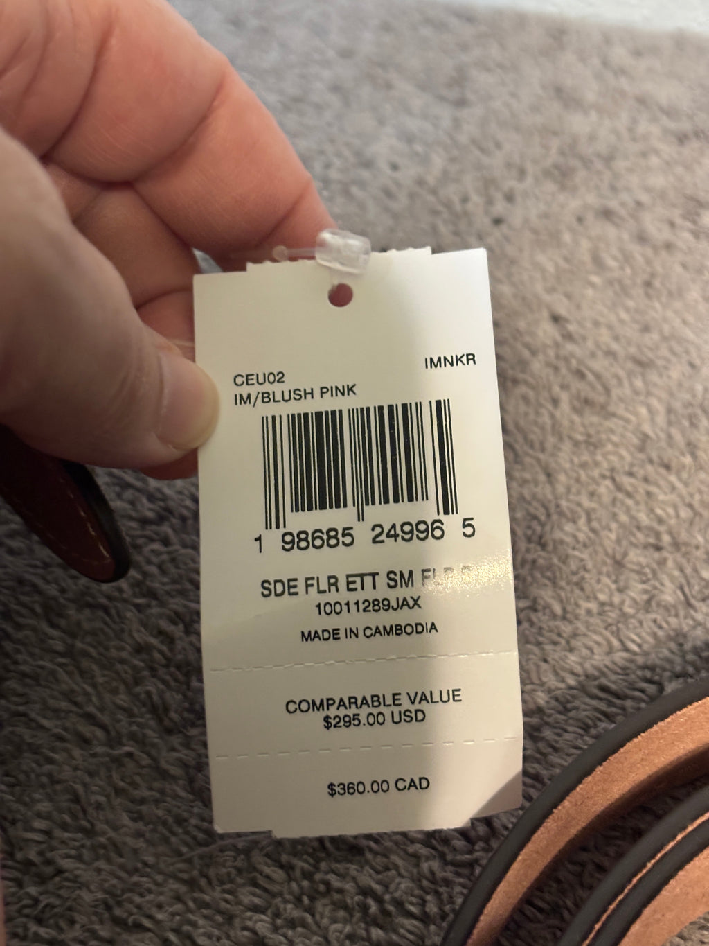 🌸 Coach Etta Small Flap Blush Pink Suede Tea Rose Bag CEU02 NWT