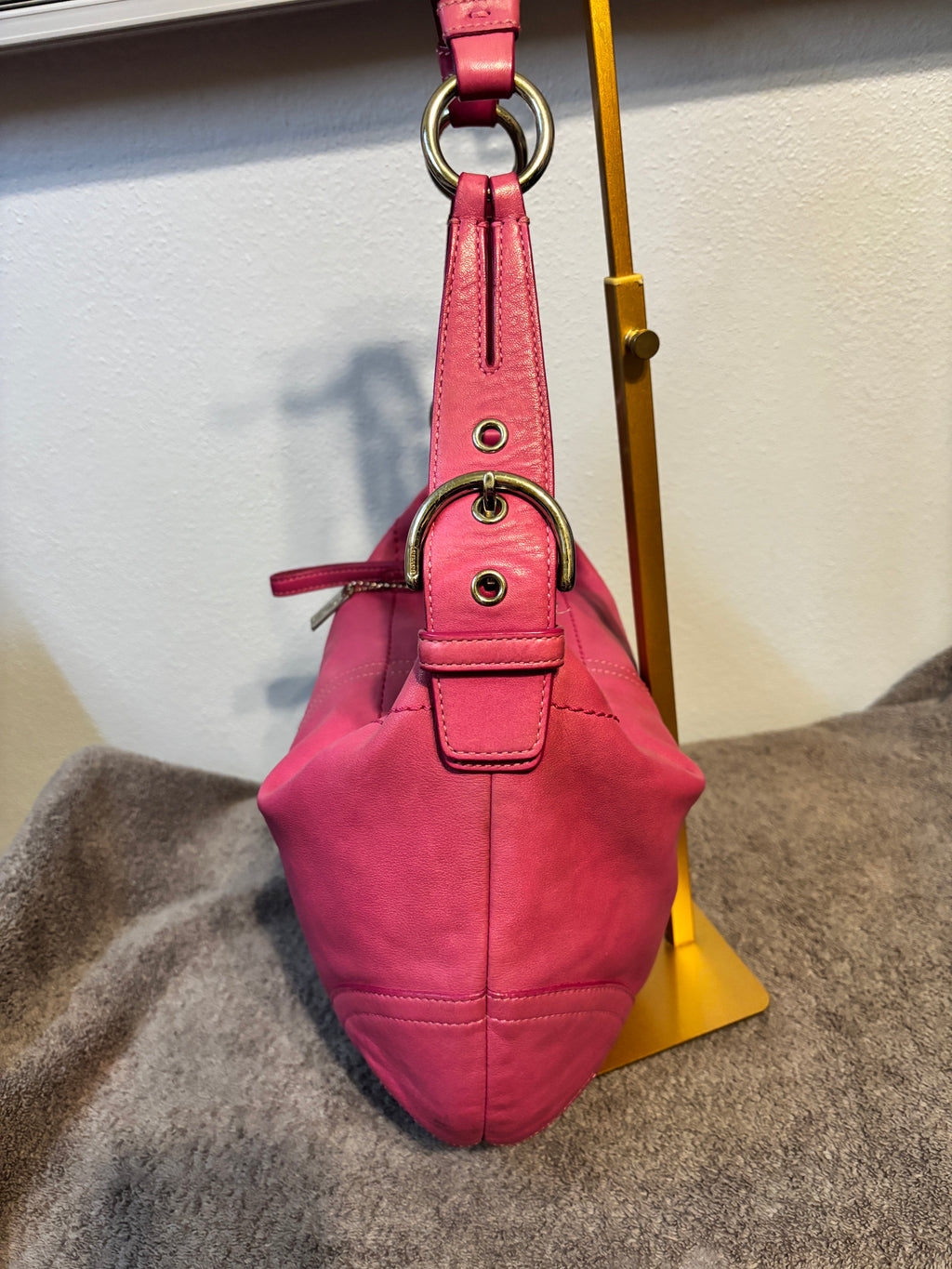 💕 Coach Soho 3651 Pink Leather Hobo Shoulder Bag Y2K Vintage Style 👜