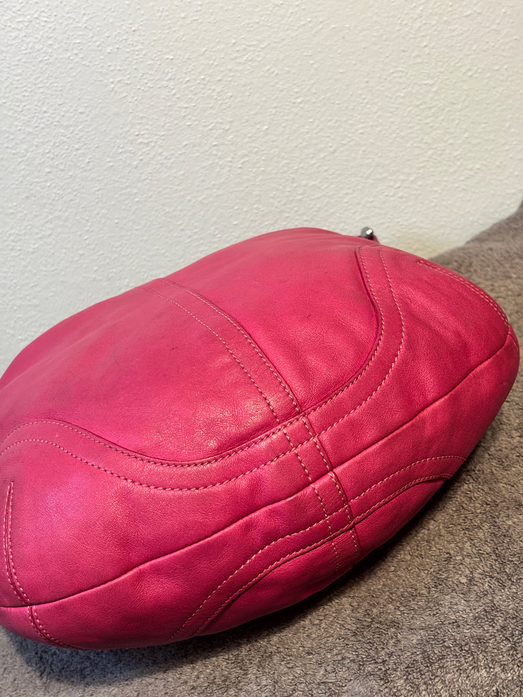 💕 Coach Soho 3651 Pink Leather Hobo Shoulder Bag Y2K Vintage Style 👜