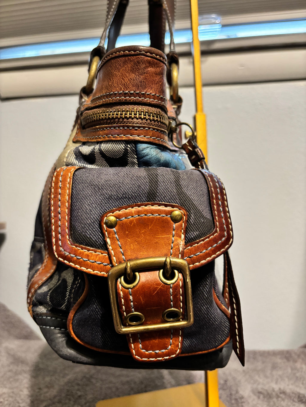 Vintage Coach Denim Shoulder Bag Model 10002 – Rare Style