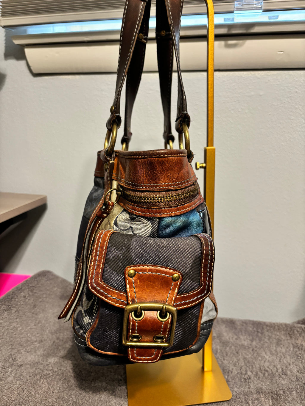 Vintage Coach Denim Shoulder Bag Model 10002 – Rare Style