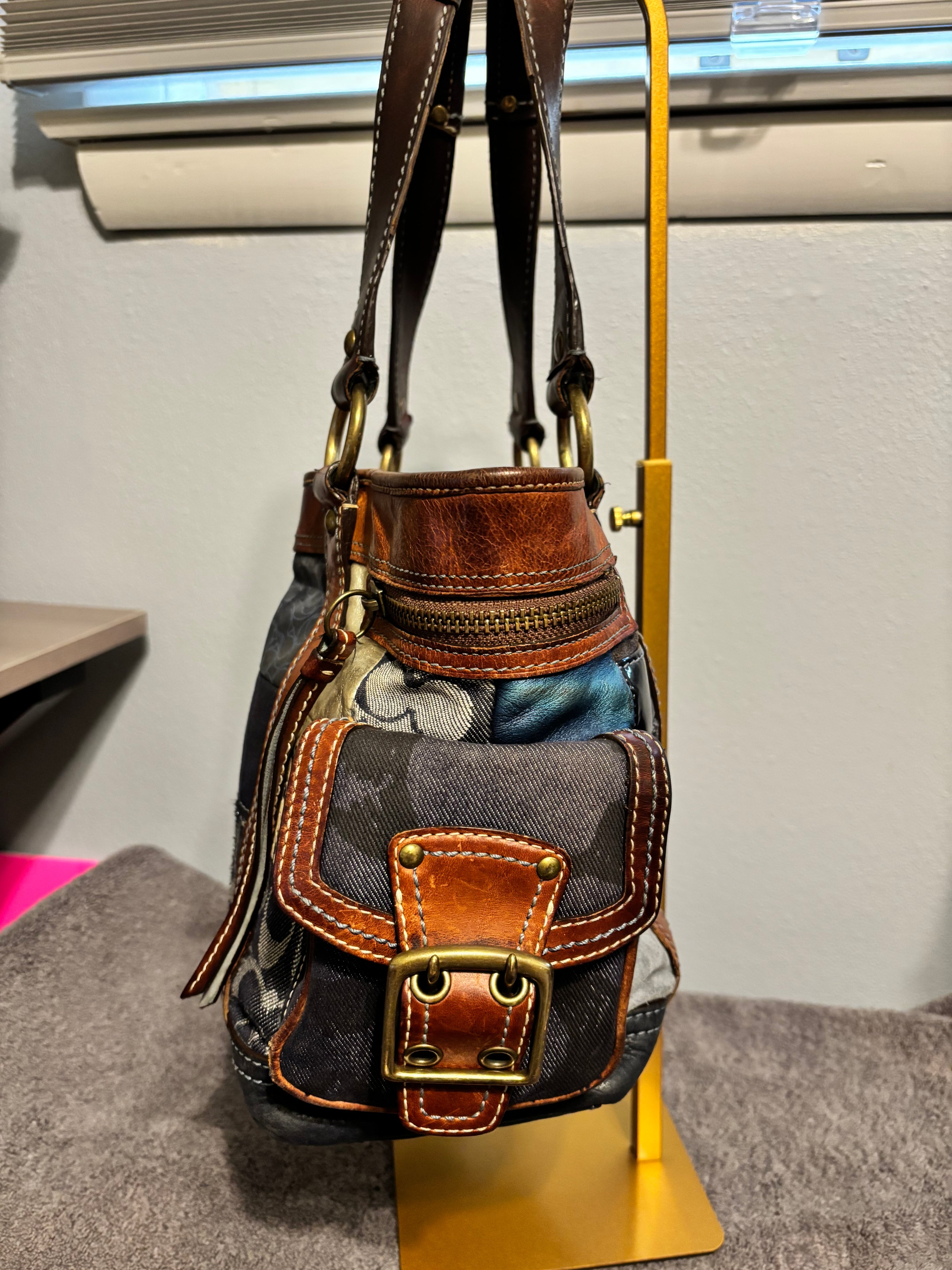 Vintage Coach Denim Shoulder Bag Model 10002 – Rare Style