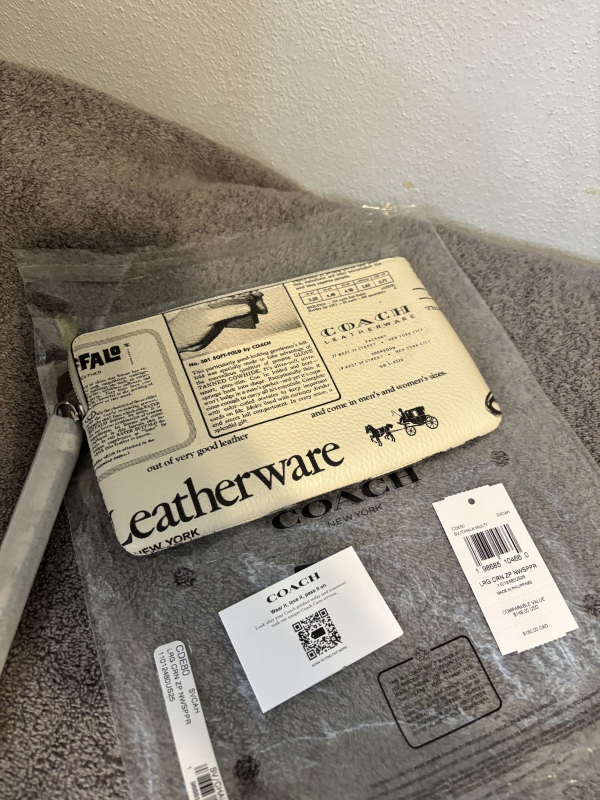 COACH WRISTLET NEWSPAPER WRISTLETS NWT