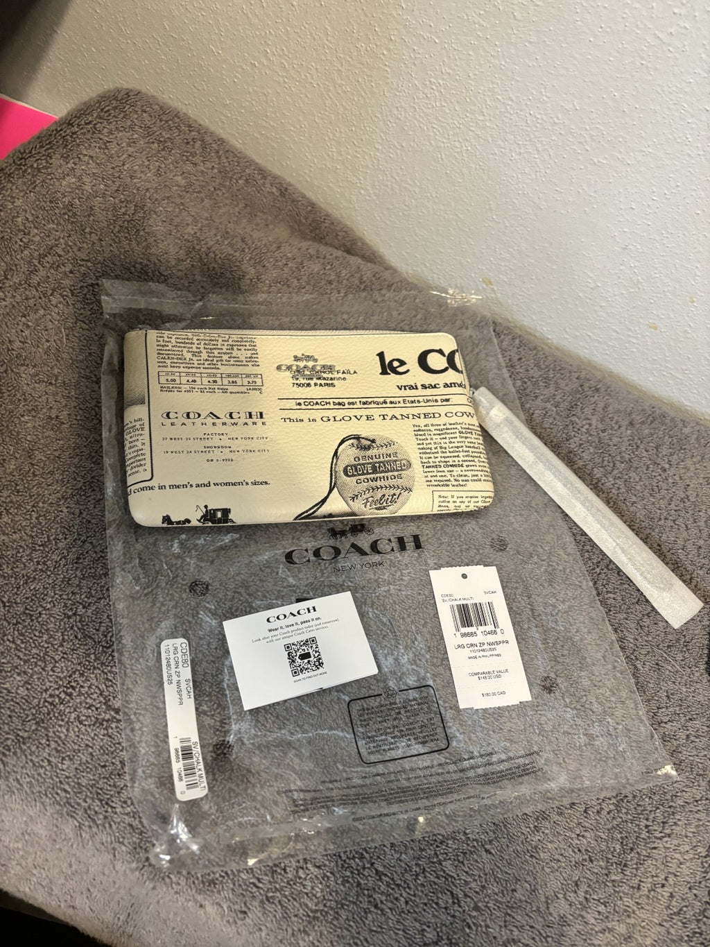 COACH WRISTLET NEWSPAPER WRISTLETS NWT