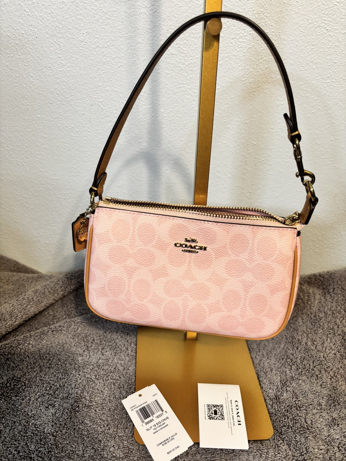 COACH POWDER PINK NOLITA 19- NWT