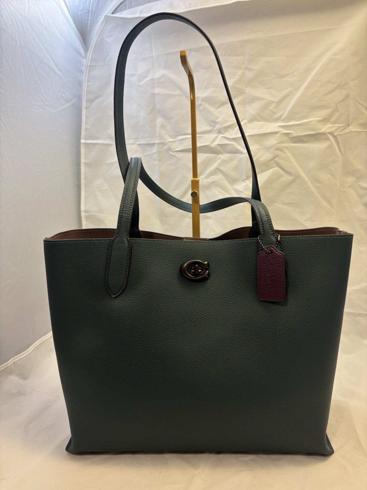 COACH WILLOW GREEN WITH PURPLE- NWT-FREE SHIPPING!!