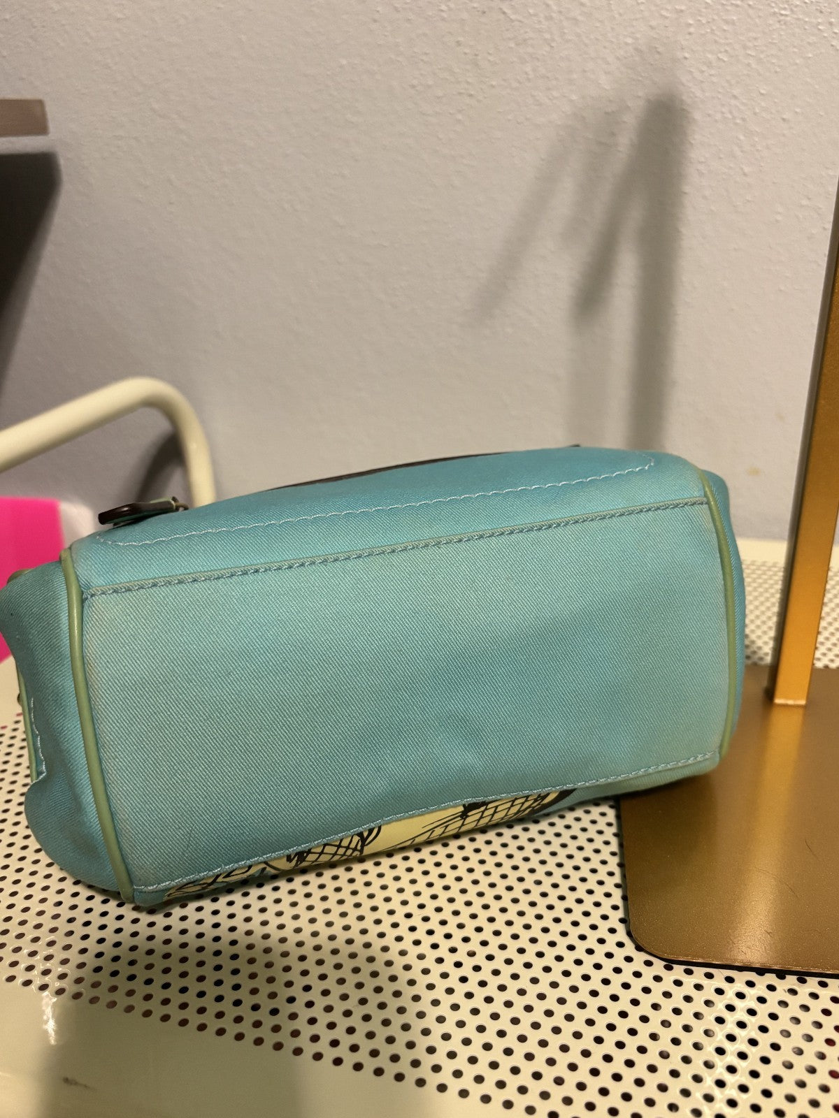 COACH BLUE AND MINT BONNIE CASHIN DOUBLE KISS LOCK-RARE HTF!