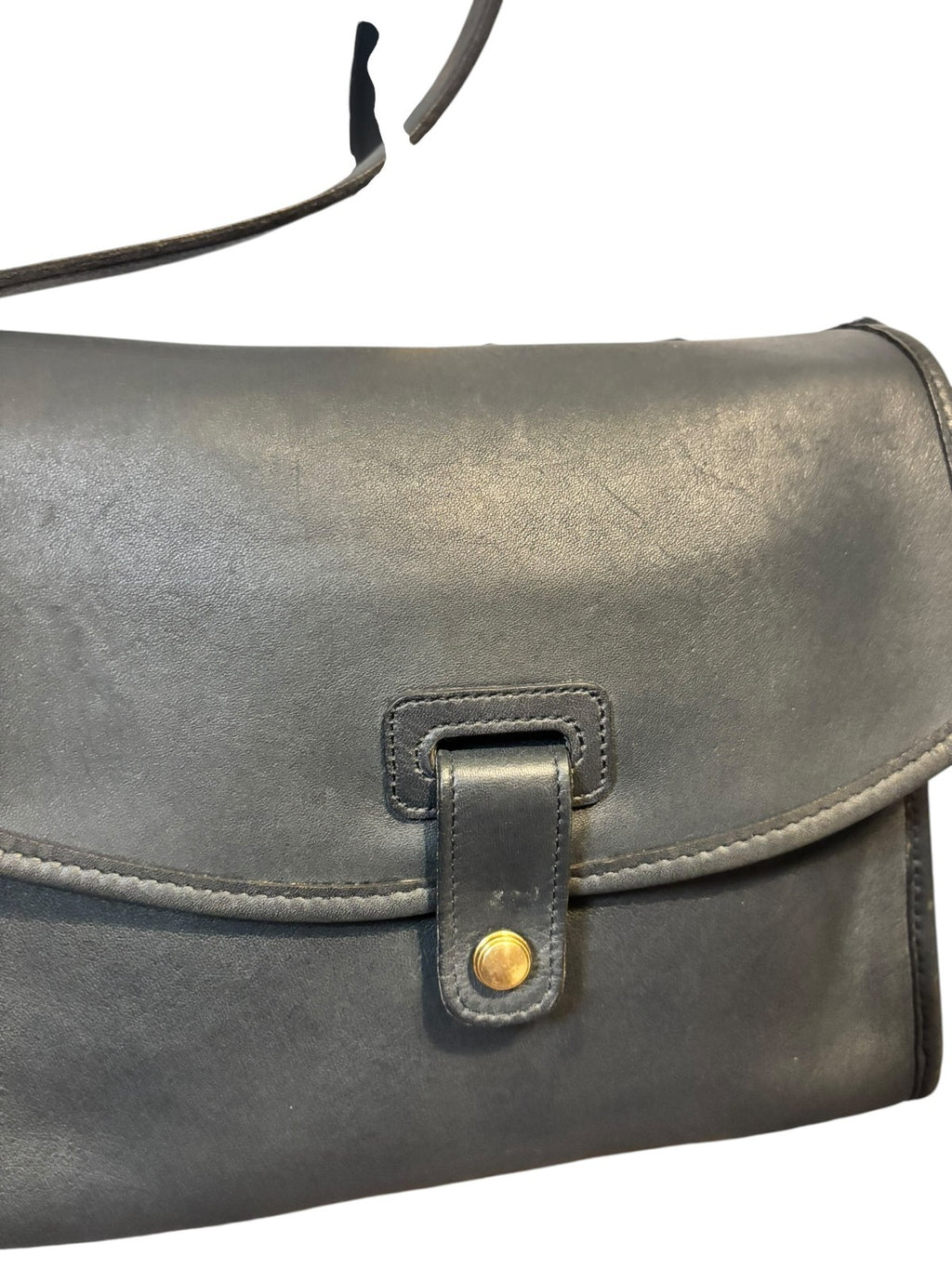 Vintage Coach Mulberry Bag 9899 – Navy Leather – Made in 1992 – Rare