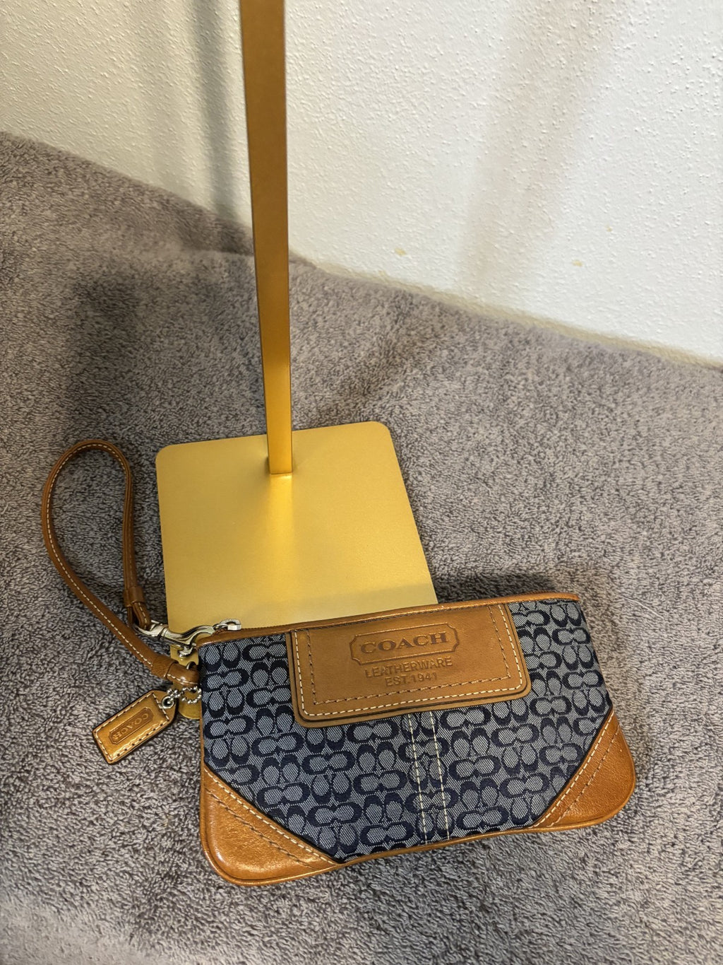 COACH DENIM WRISTLET