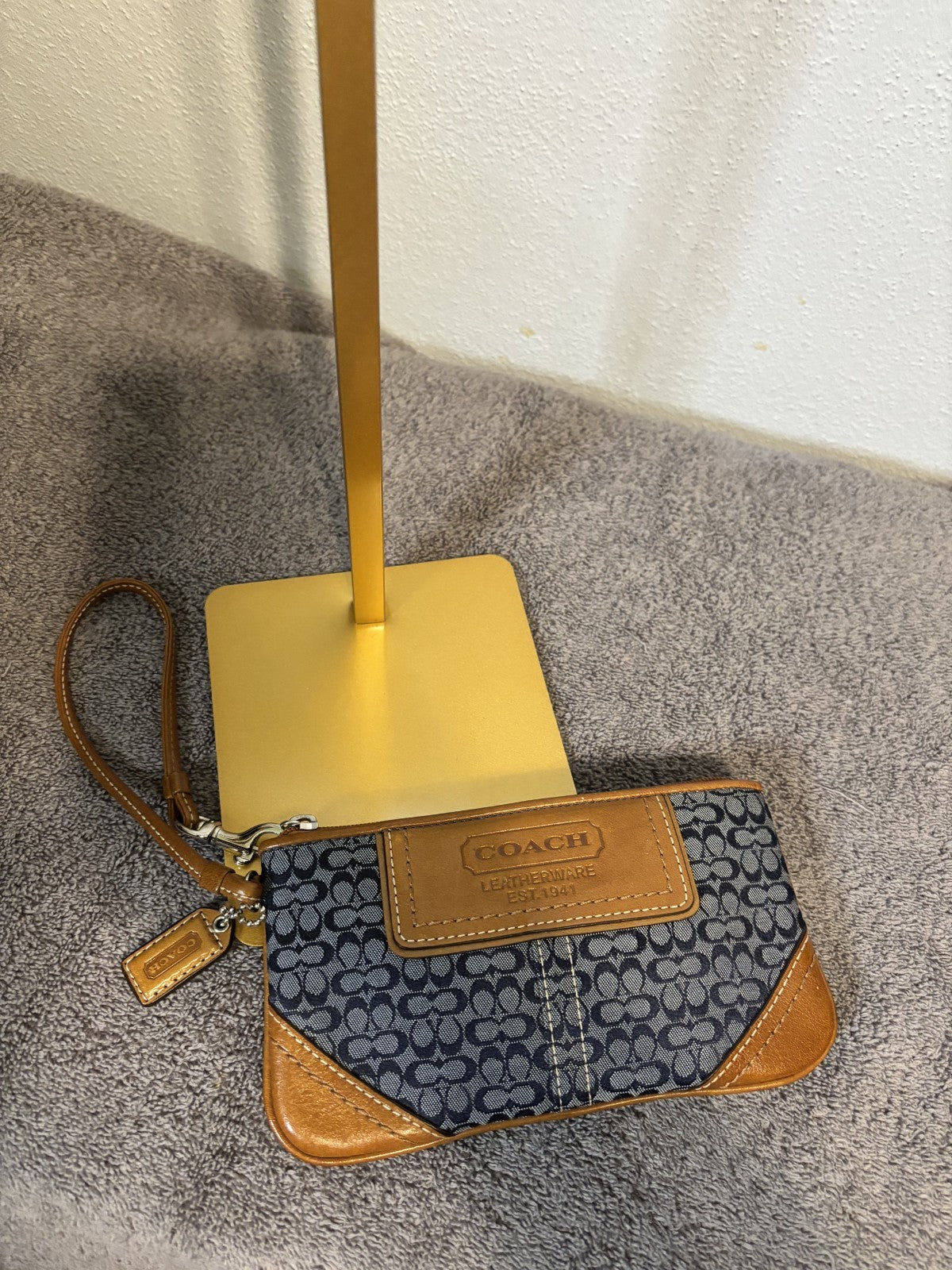 COACH DENIM WRISTLET