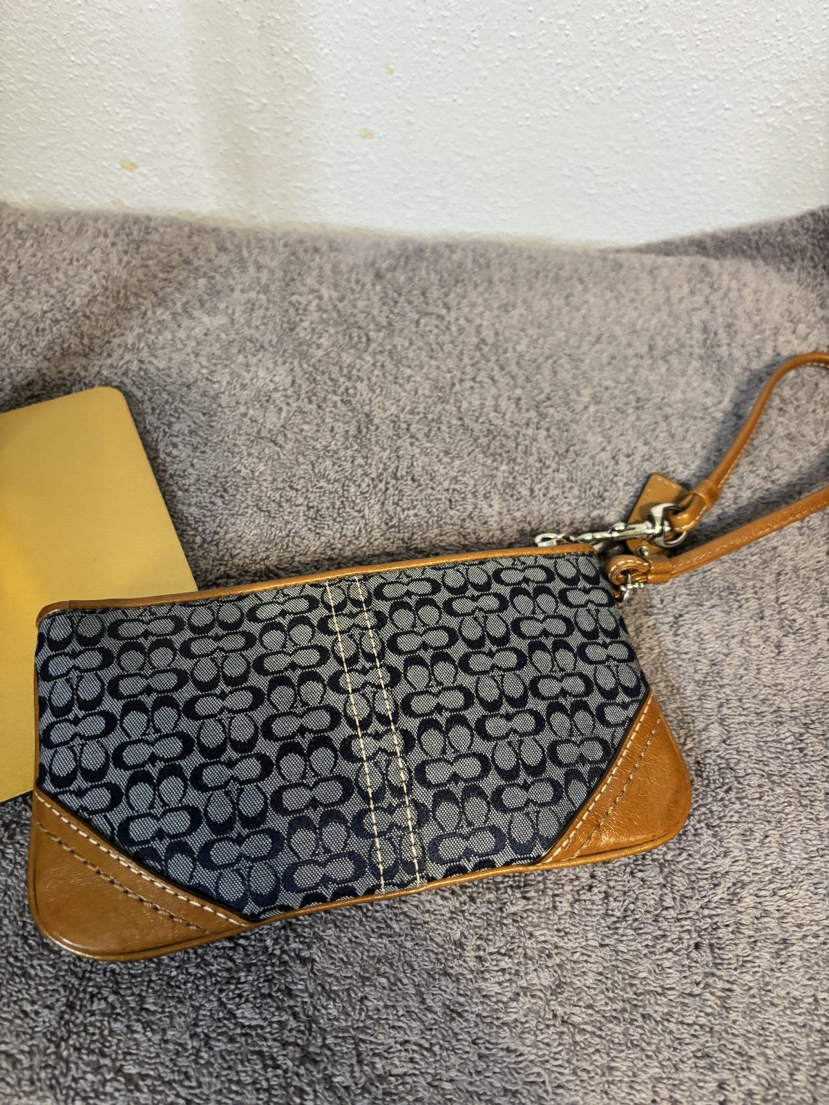 COACH DENIM WRISTLET