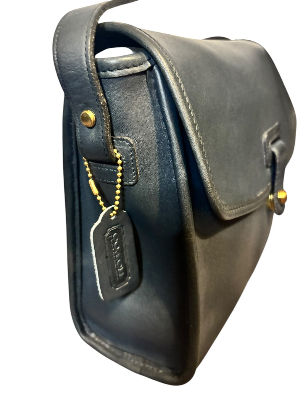 Vintage Coach Mulberry Bag 9899 – Navy Leather – Made in 1992 – Rare