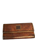 Dooney & Bourke Florentine Vachetta Leather Wallet with Checkbook Cover – Brown