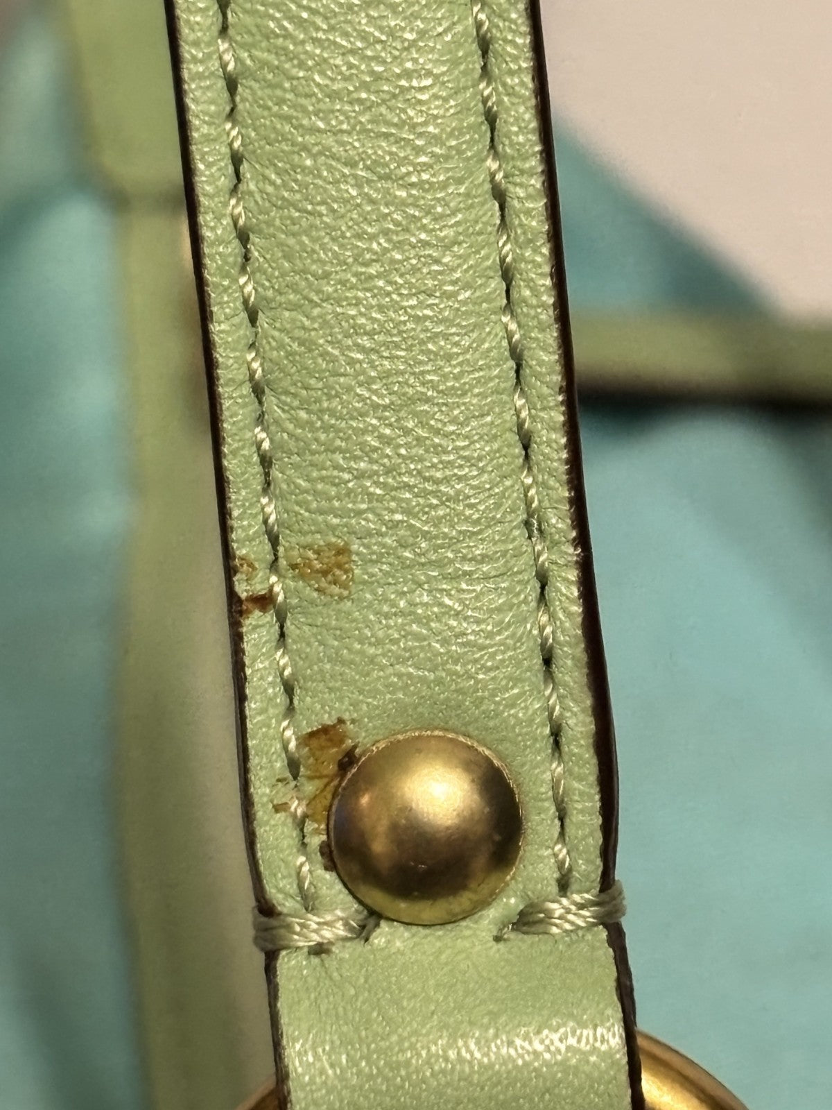 COACH BLUE AND MINT BONNIE CASHIN DOUBLE KISS LOCK-RARE HTF!