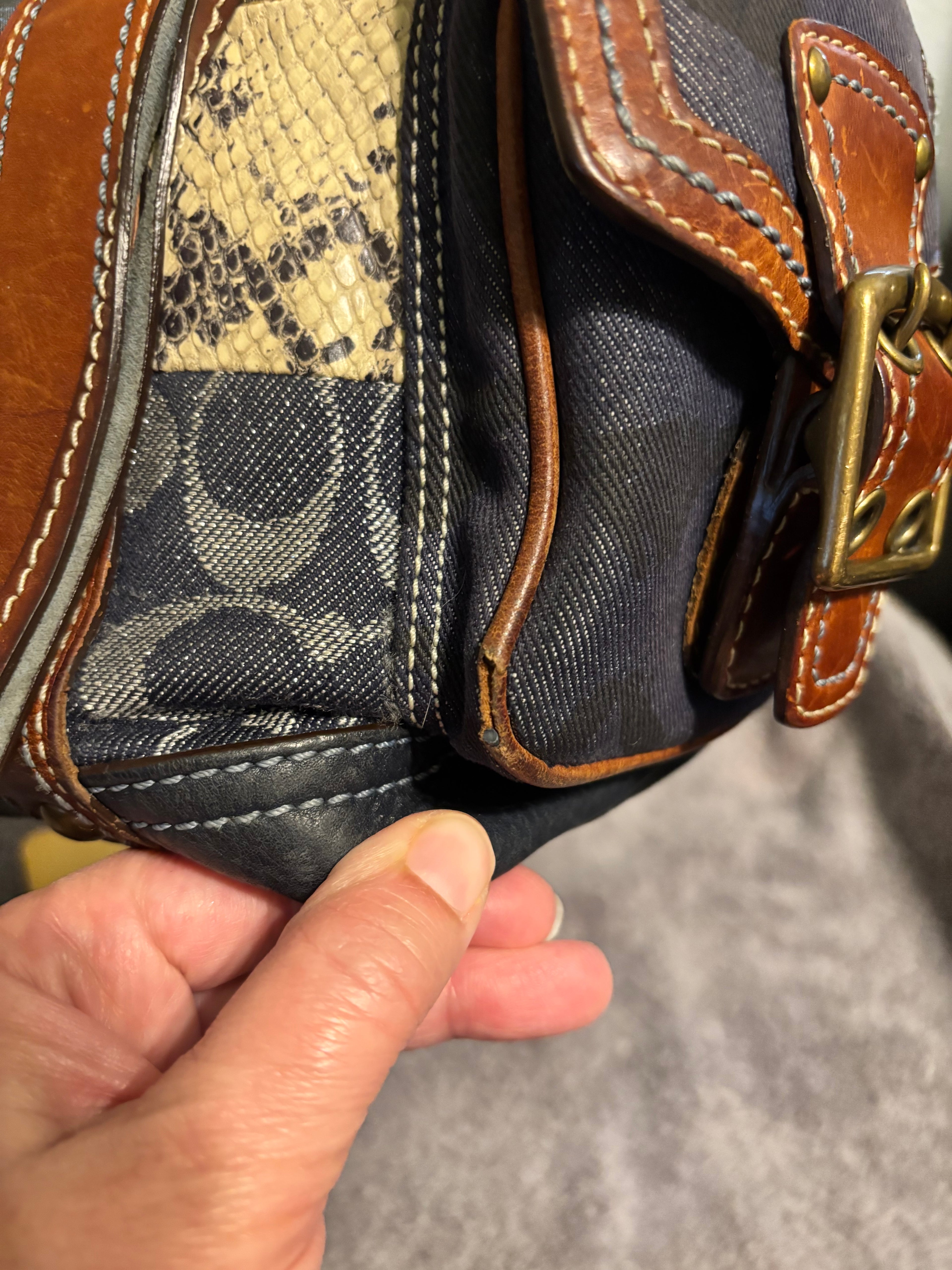 Vintage Coach Denim Shoulder Bag Model 10002 – Rare Style